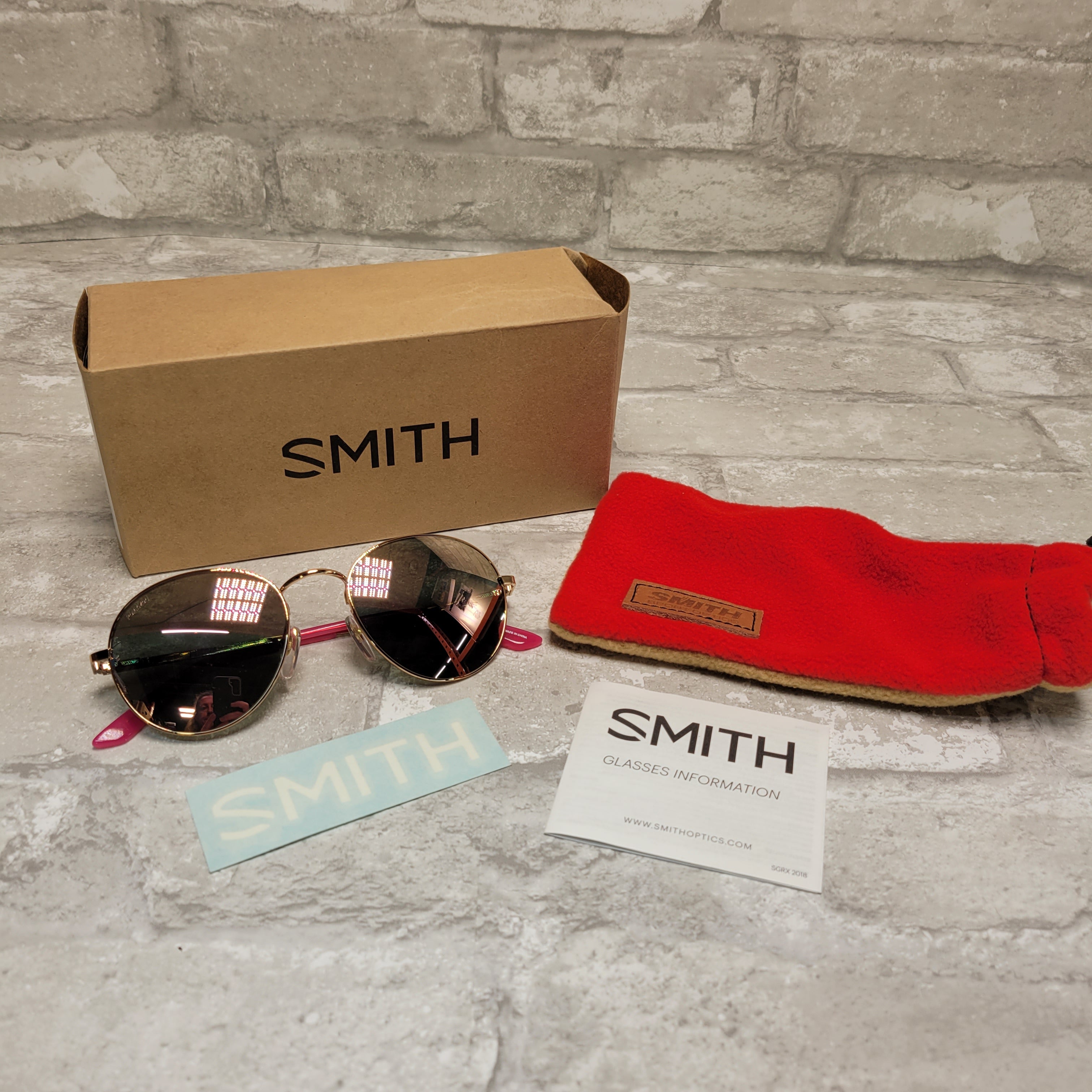 Smith Prep Sunglasses-Rose Gold w/ Polarized Rose Gold (7931451015406)